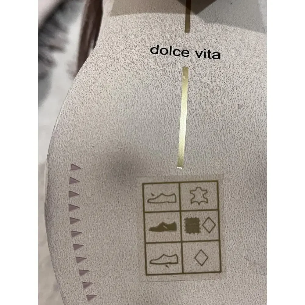 Dolce Vita Boots Womens Size 7.5 Beige Suede Fringe Knee High Pointed Toe